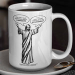 Load image into Gallery viewer, Republican Jesus!™ — &quot;Handouts&quot; 15oz mug
